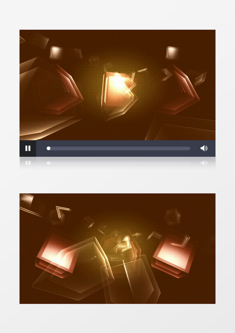 3D黄色立方体旋转视频素材