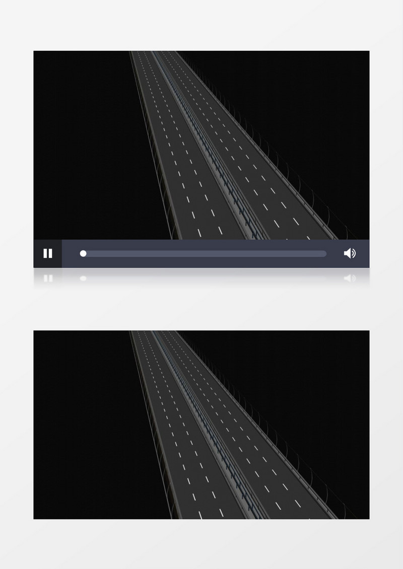 动画特效制作6车道公路视频素材