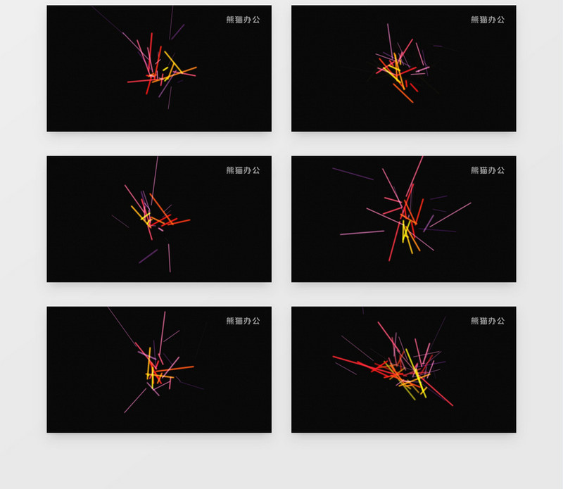 涡流旋出各色的小线条视频素材