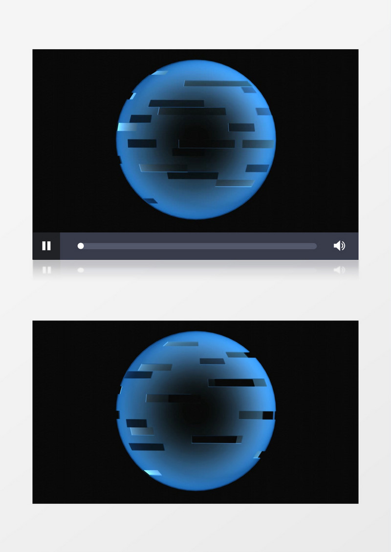3D动画动态旋转镂空球型mov视频素材
