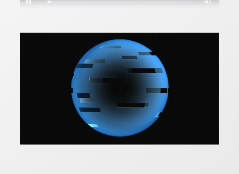 3D动画动态旋转镂空球型mov视频素材
