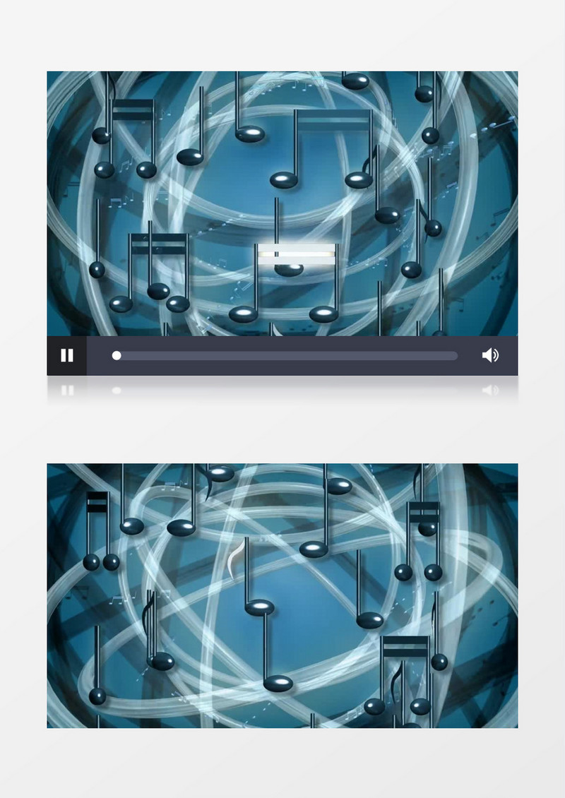 音符律动旋转运动蓝色背景mp4视频素材模板下载_视频背景_图客巴巴