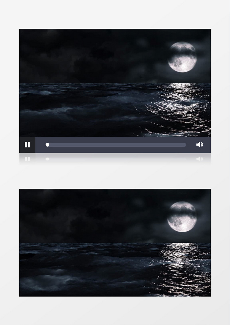黑夜里海洋上翻滚的云层实拍视频