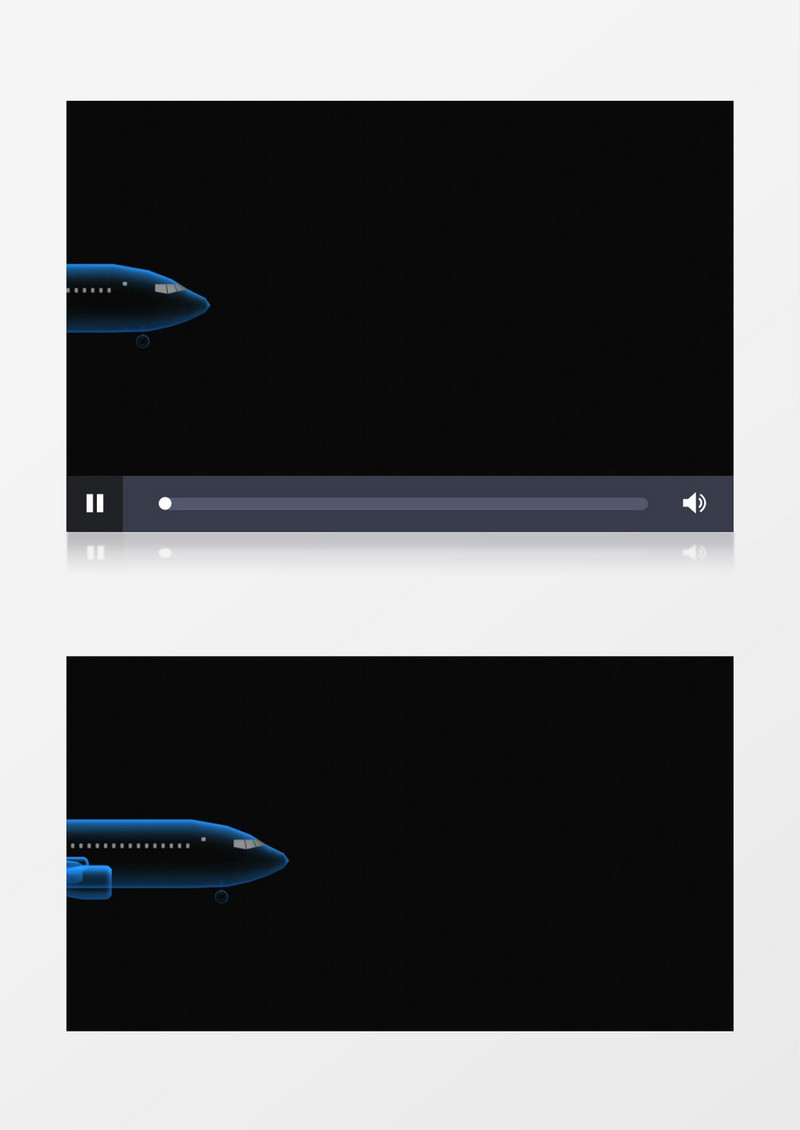 3D模拟飞机从镜头前飞过动画效果视频素材
