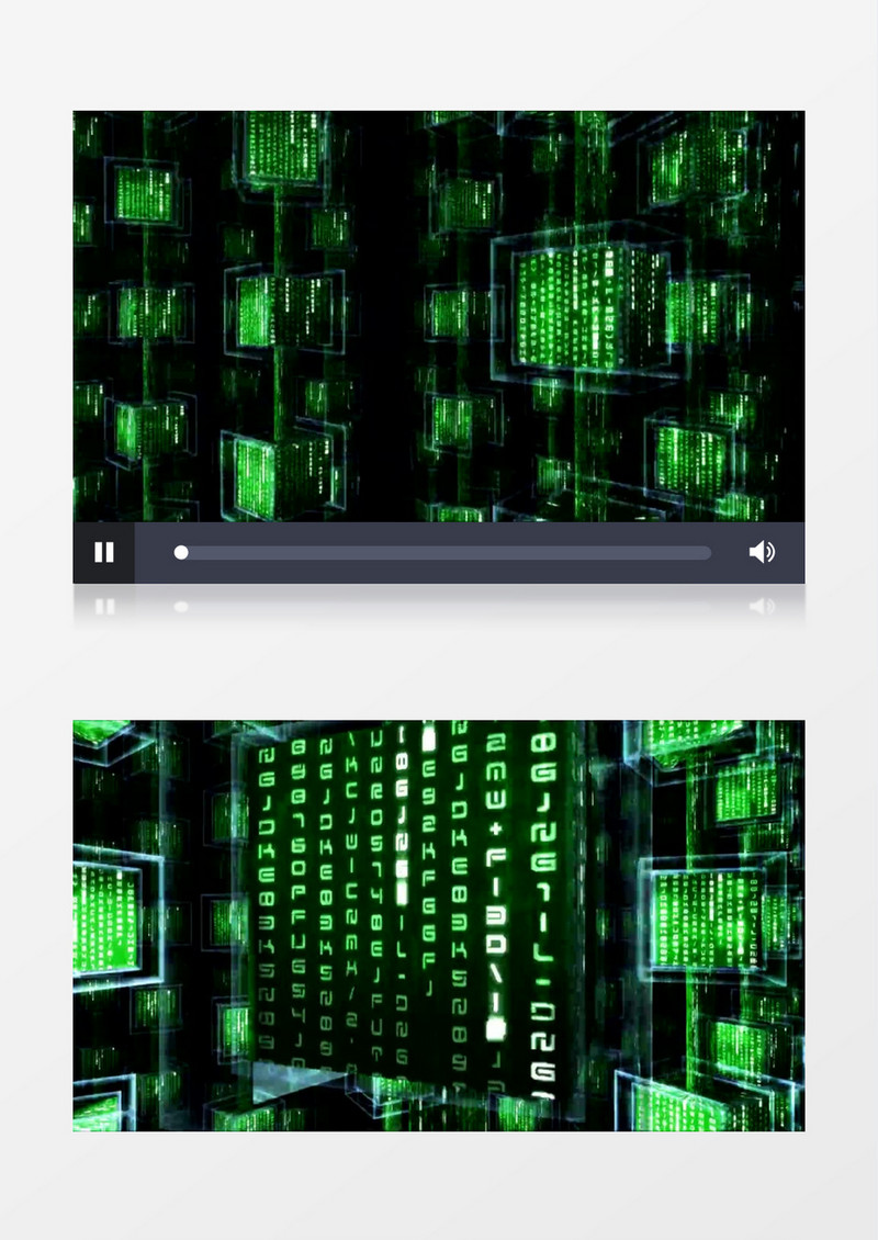 高清立方体代码循环滚动背景视频
