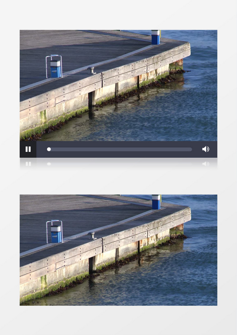 港口码头木板路实拍视频素材