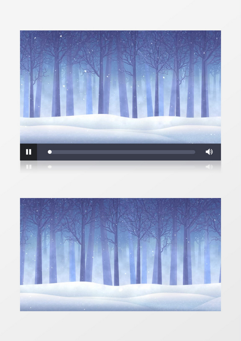 温柔的雪卡通场景背景视频素材