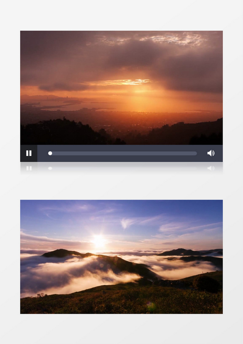 日出到日落变化过程实拍视频