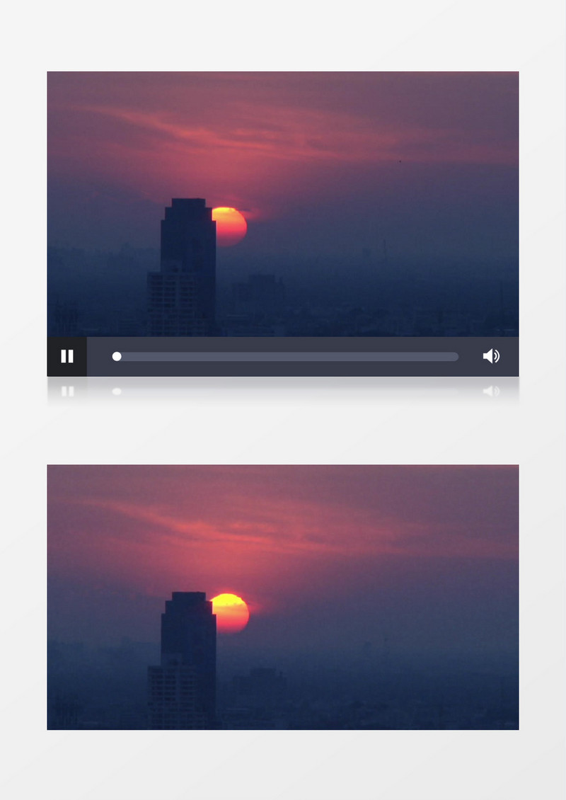 城市日出过程实拍视频