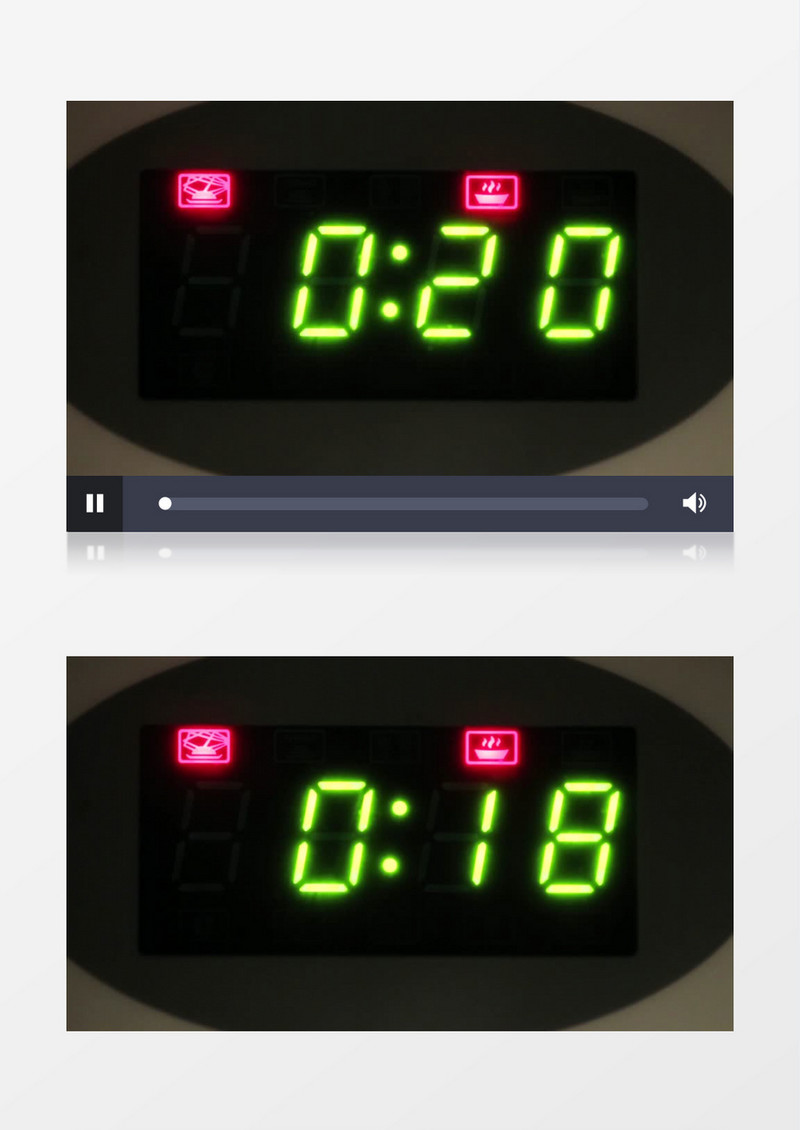 微波炉上的倒计时实拍视频