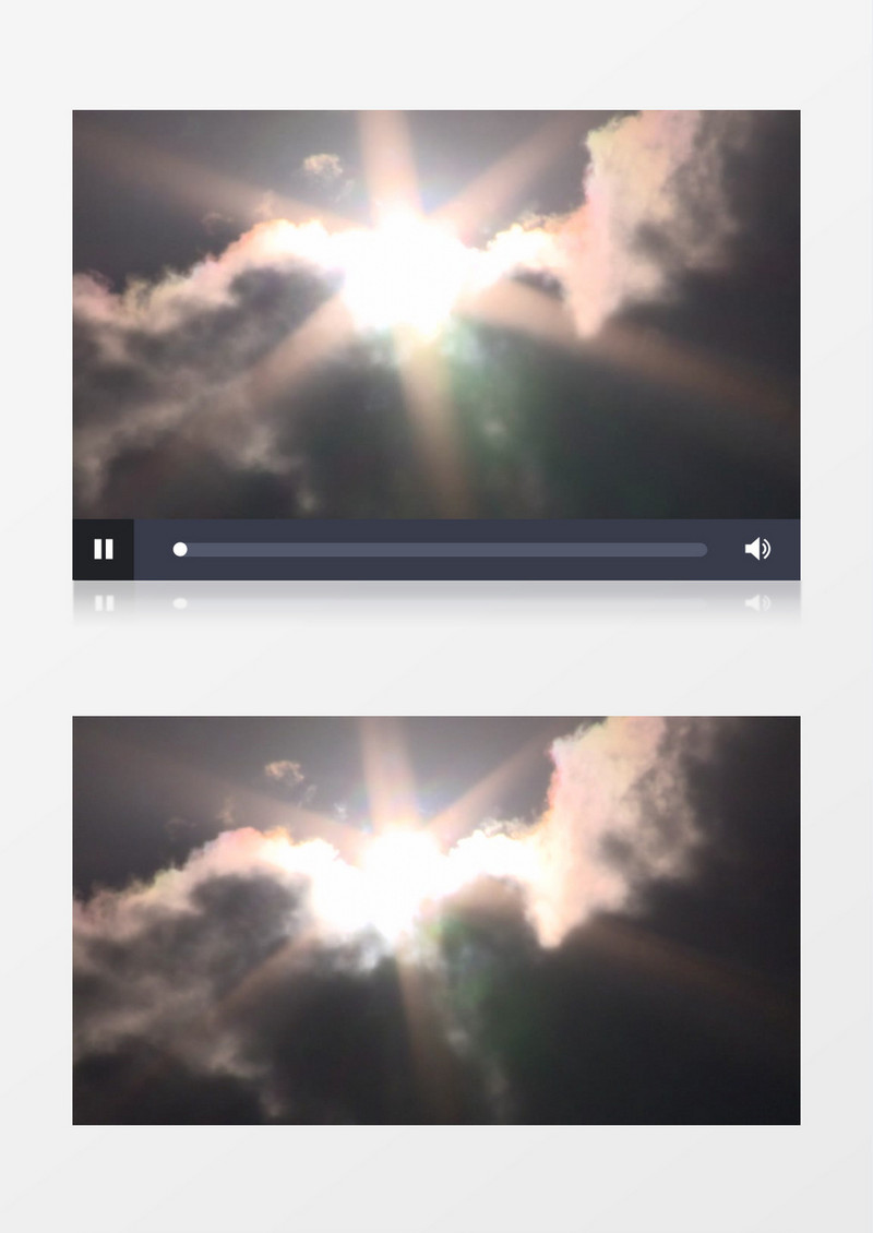 高空云层太阳射线实拍视频