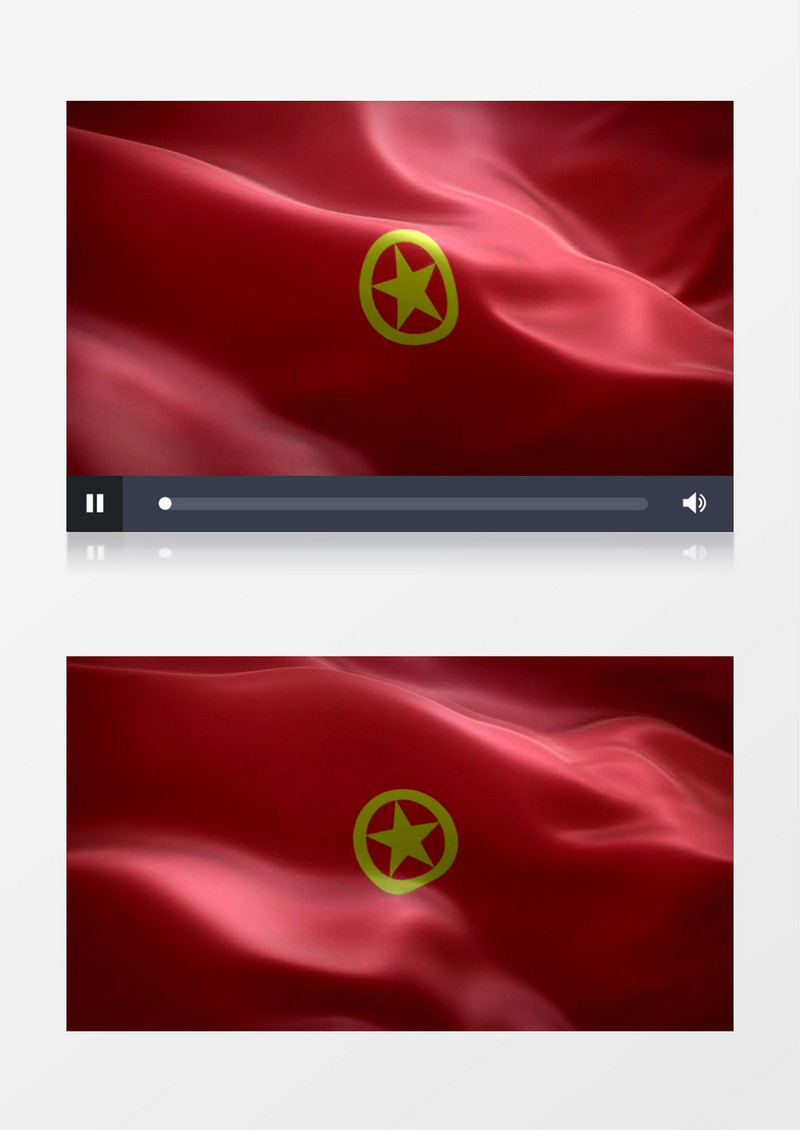 飘扬的五角星红旗背景素材视频