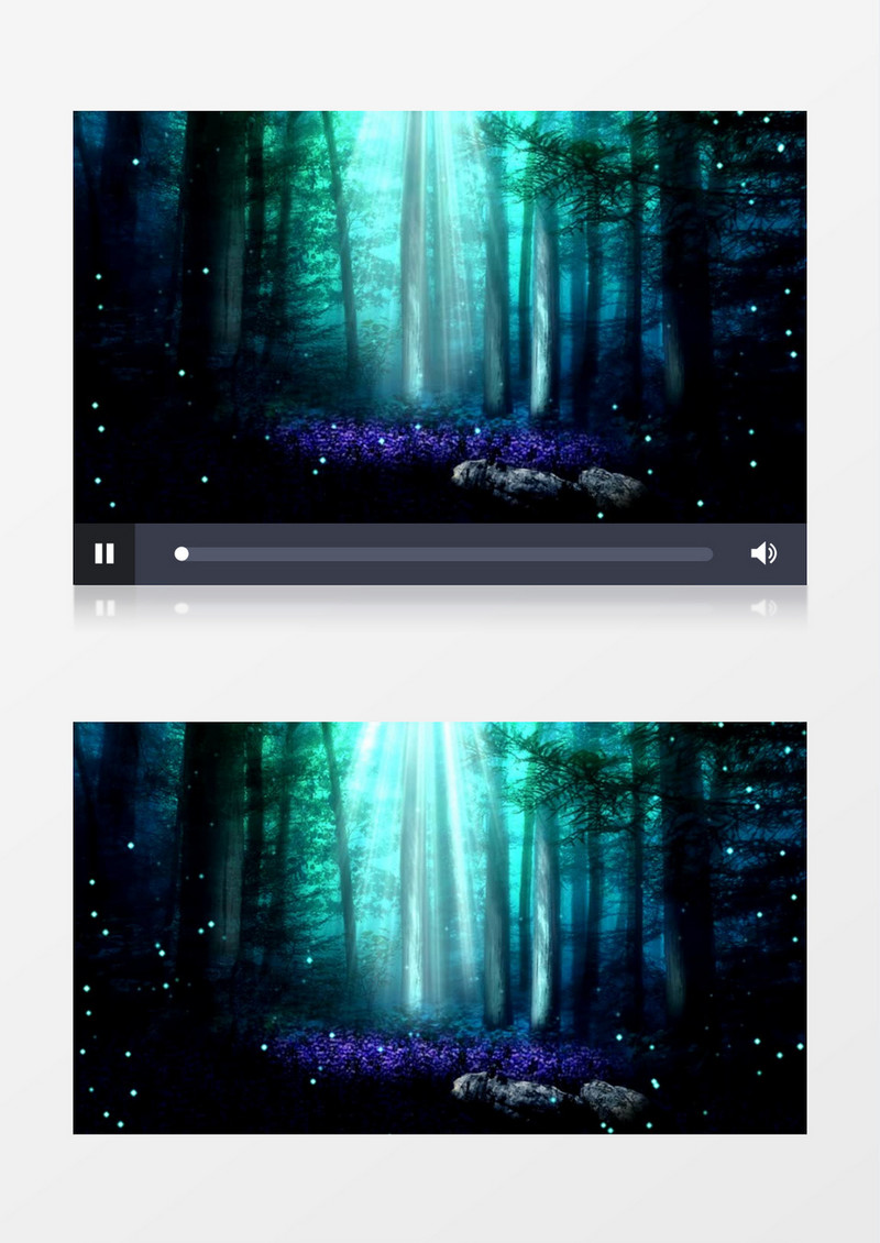 紫色花圃梦幻森林背景视频