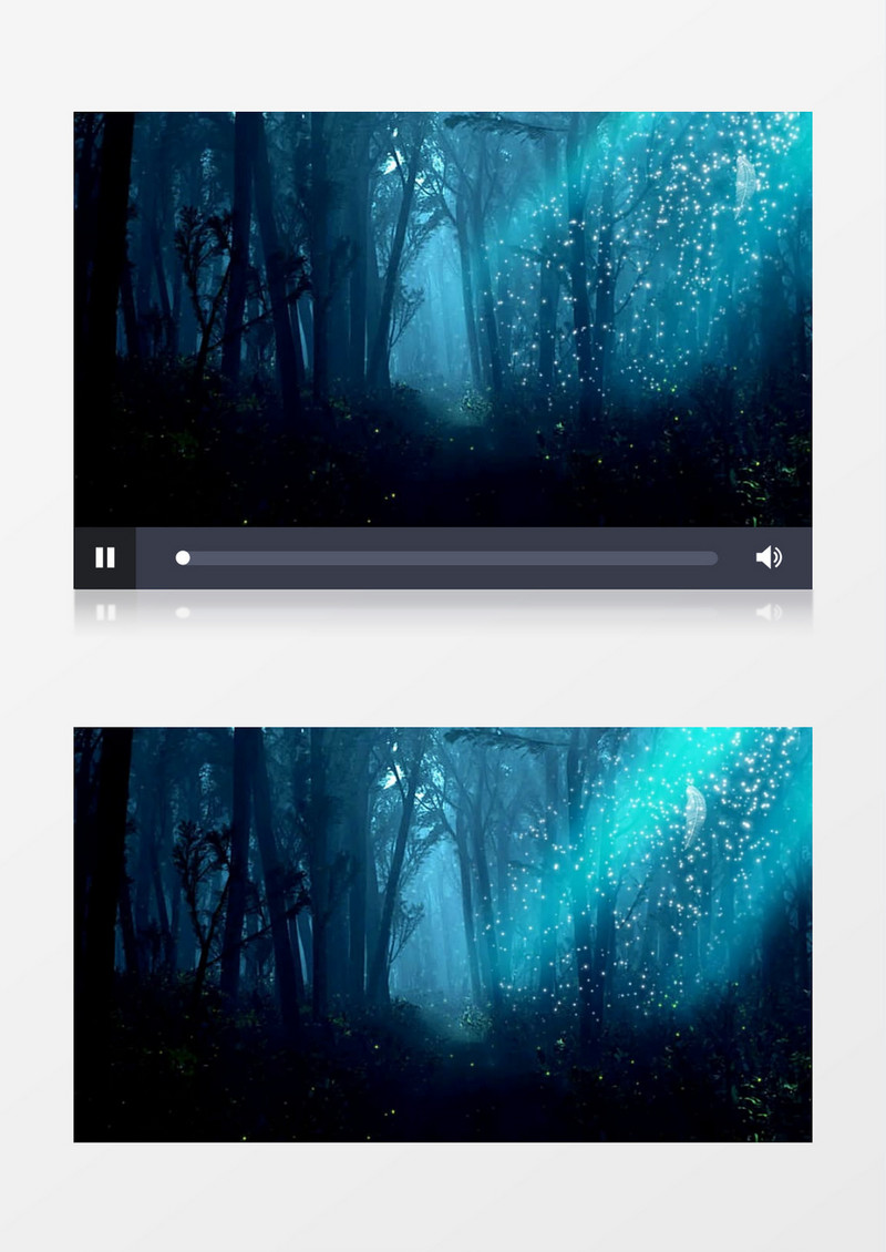 蓝色氛围神秘梦幻森林视频背景