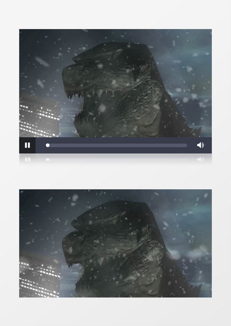 下雪夜景怪物特斯拉动画视频素材
