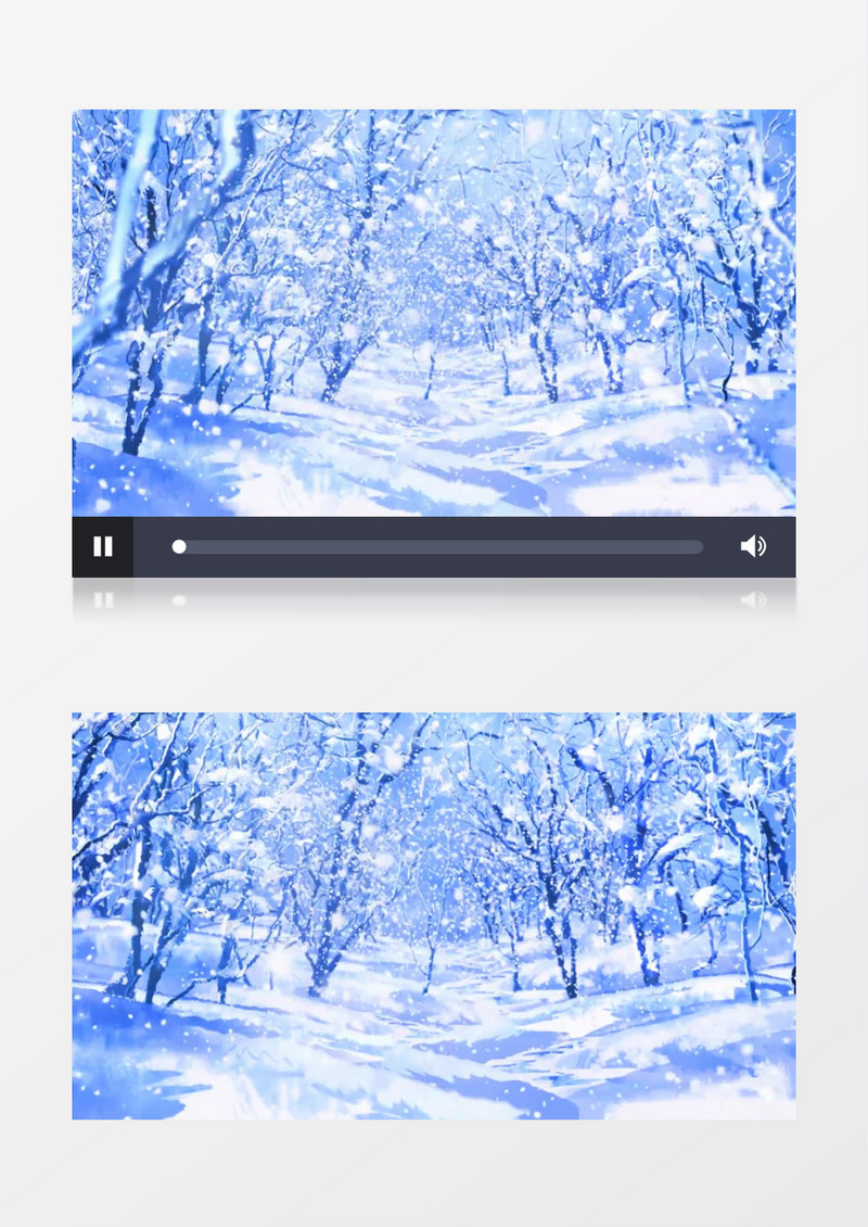 雪花纷飞的树林背景视频素材