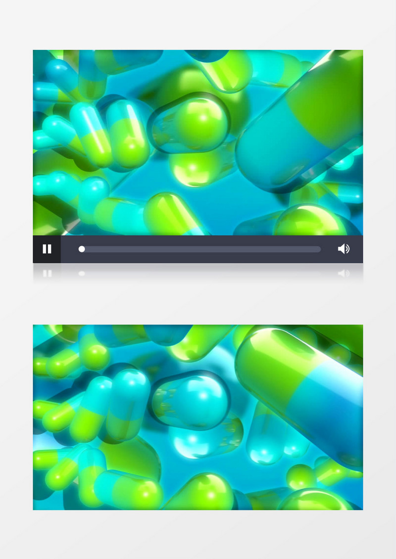 滚动的蓝绿色胶囊视频素材