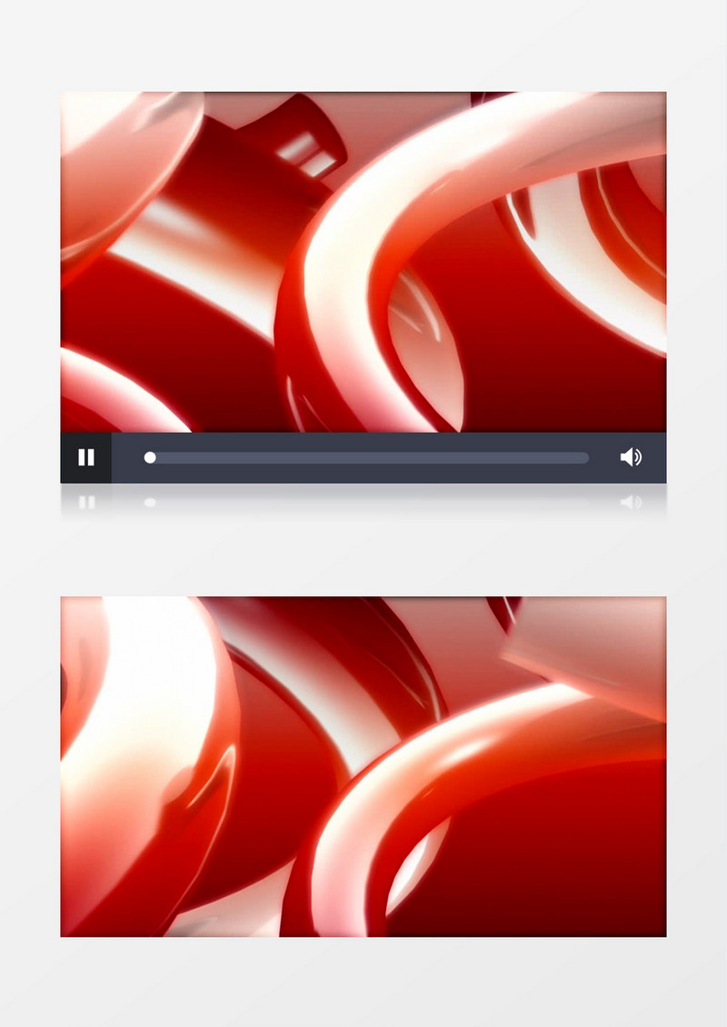 滚动的红色圆环视频素材