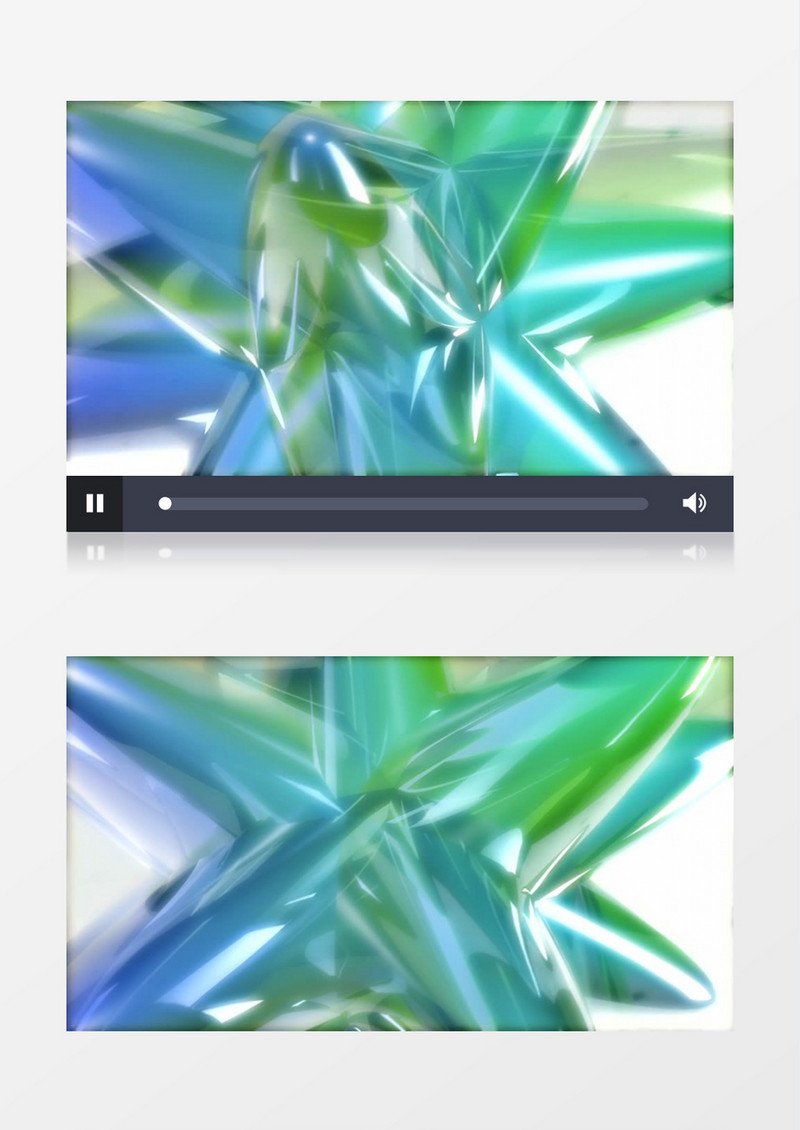转动的绿色半透明物体视频素材