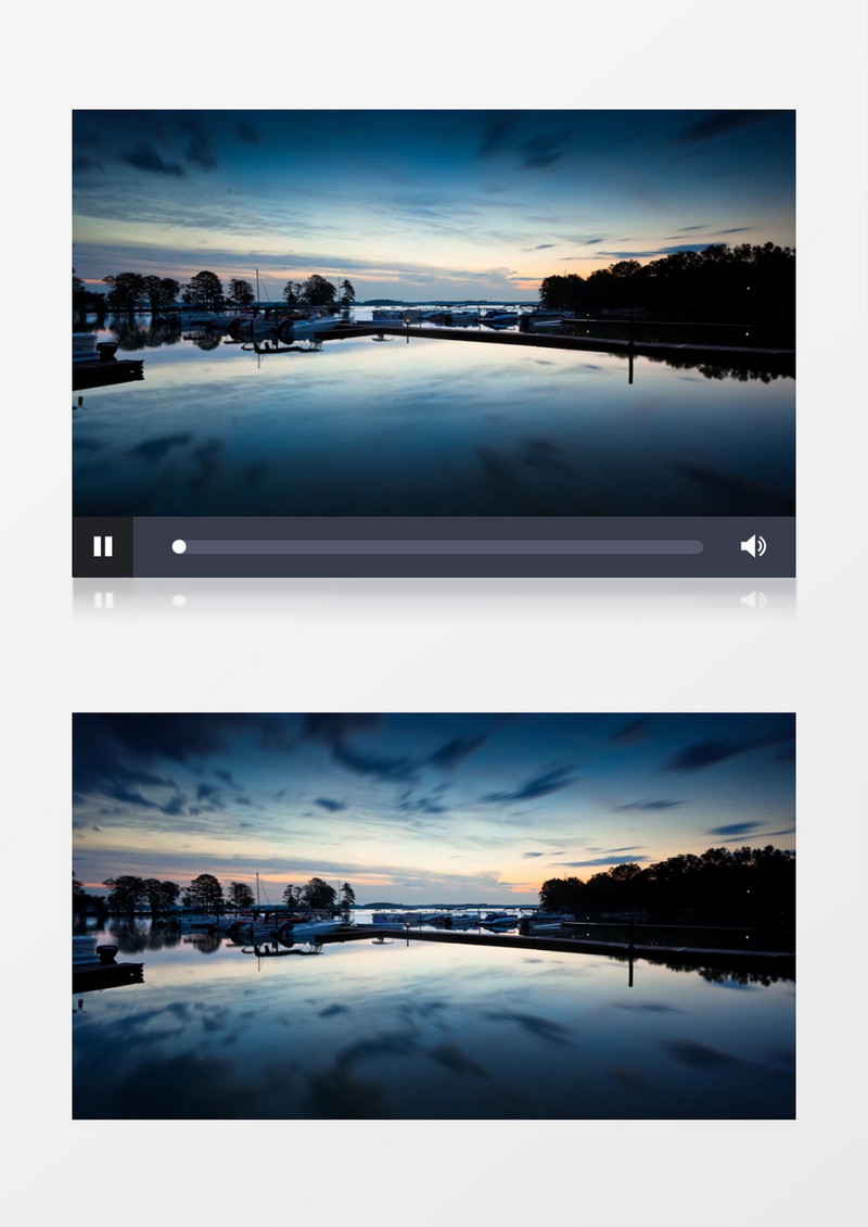 海边港口延时拍摄实拍视频