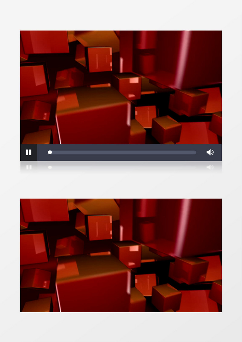 跃动的红色立方体视频素材