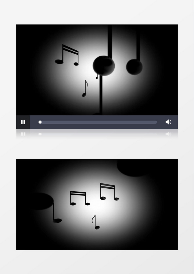 黑白色跳动的音符视频素材