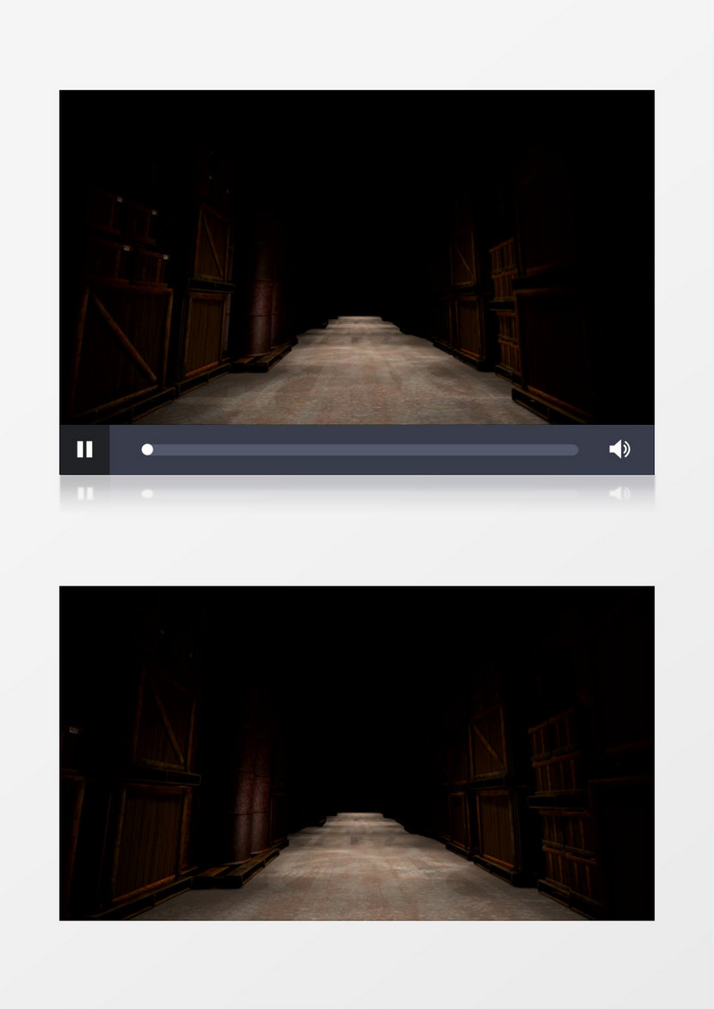 黑暗幽深房子走廊背景视频素材  