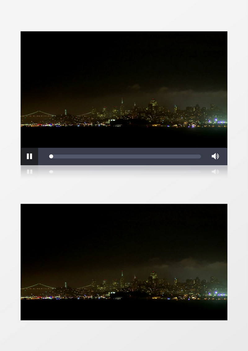 夜景城市景色远景霓虹灯实拍视频素材