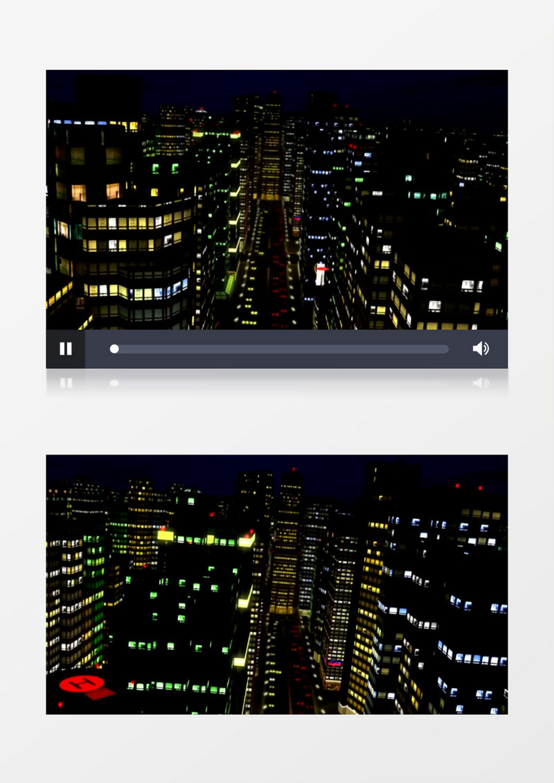 3d立体现代城市模型背景视频素材