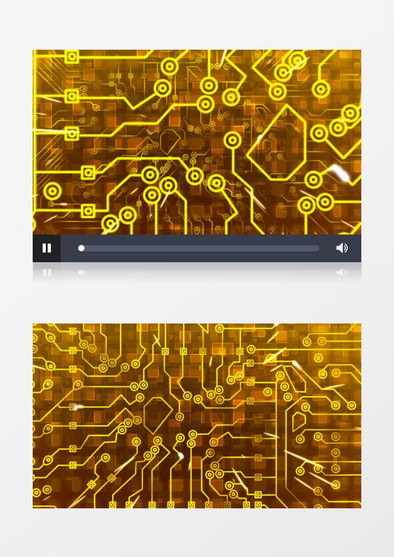 金黄线路板流动背景视频素材