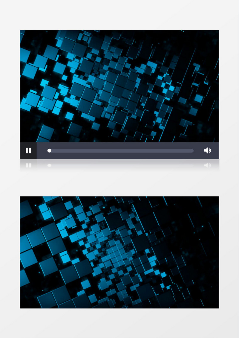 蓝色方块叠加背景视频素材
