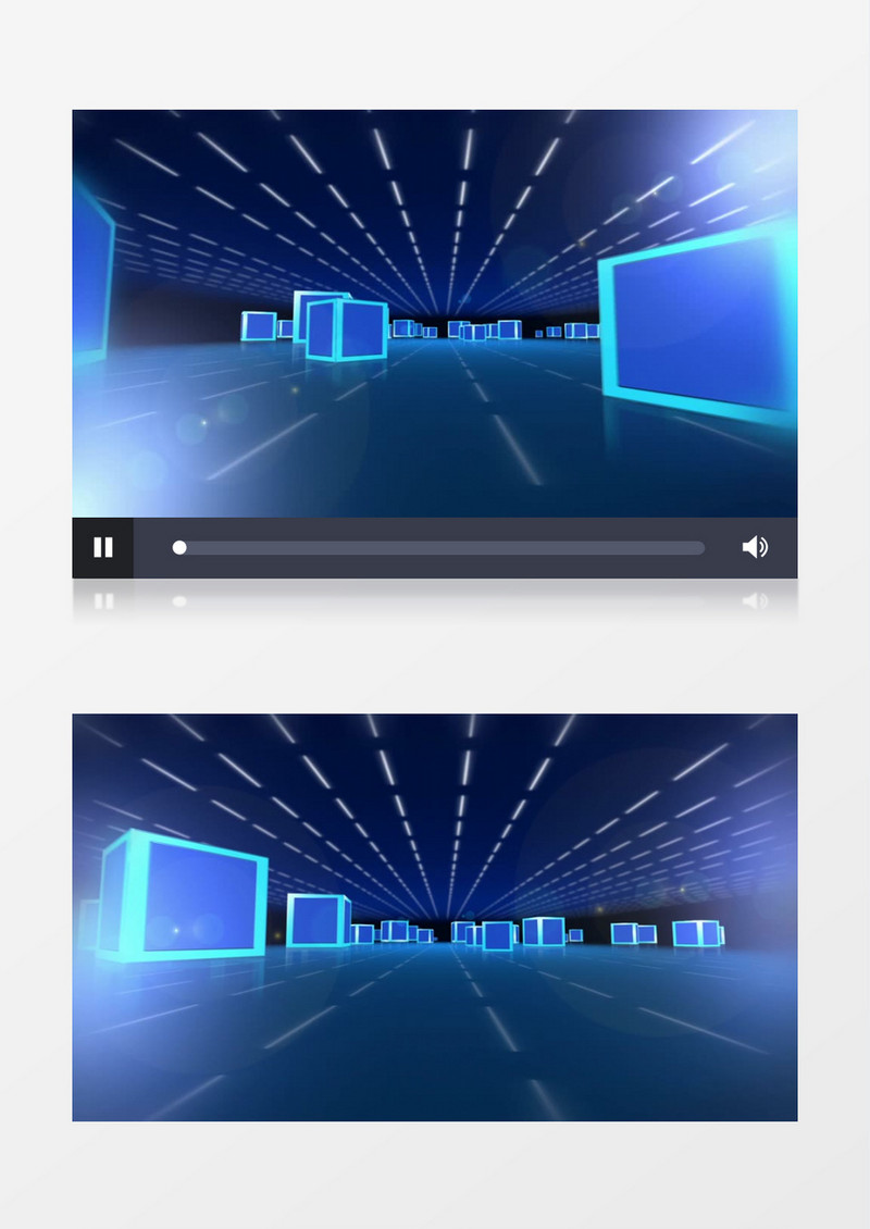 立方体3D空间场景背景视频素材