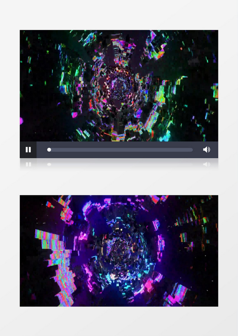 炫彩光点隧道穿梭背景视频素材