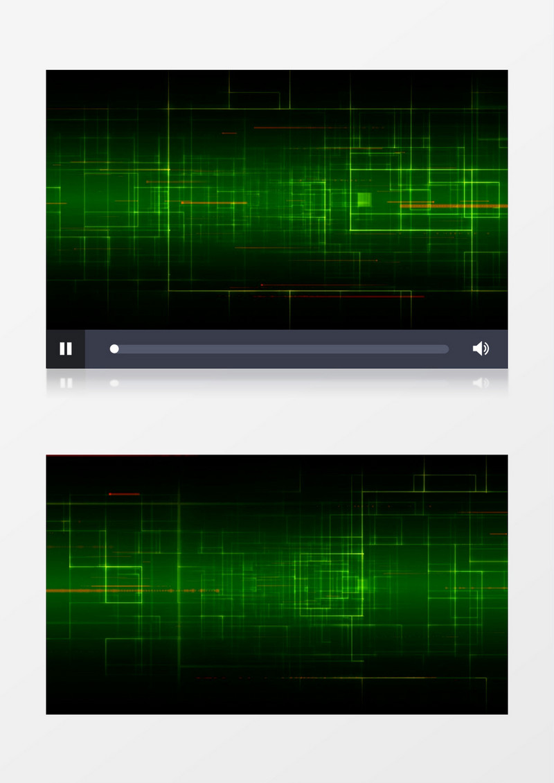 唯美绿色线条几何方格背景视频