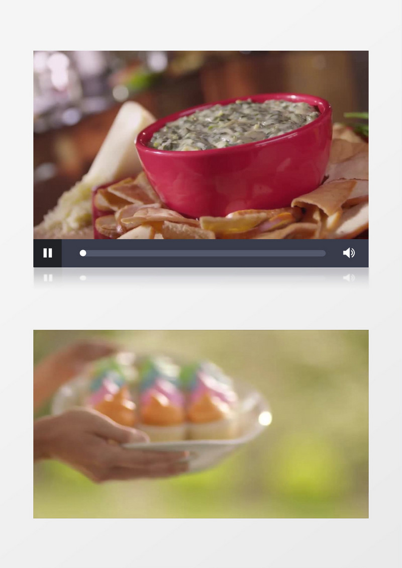 奶油甜品甜点实拍视频素材