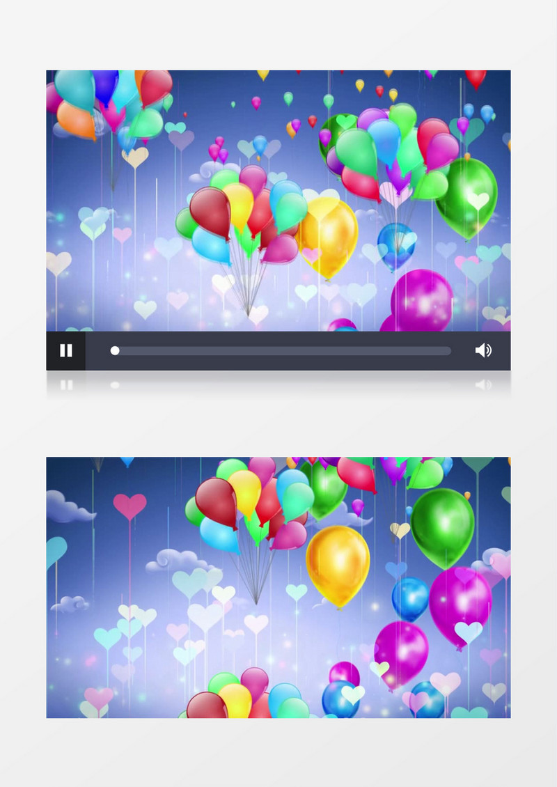 浪漫爱情气球飘动动画背景视频素材