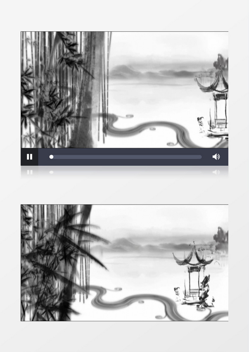 中国风水墨江南竹林视频素材