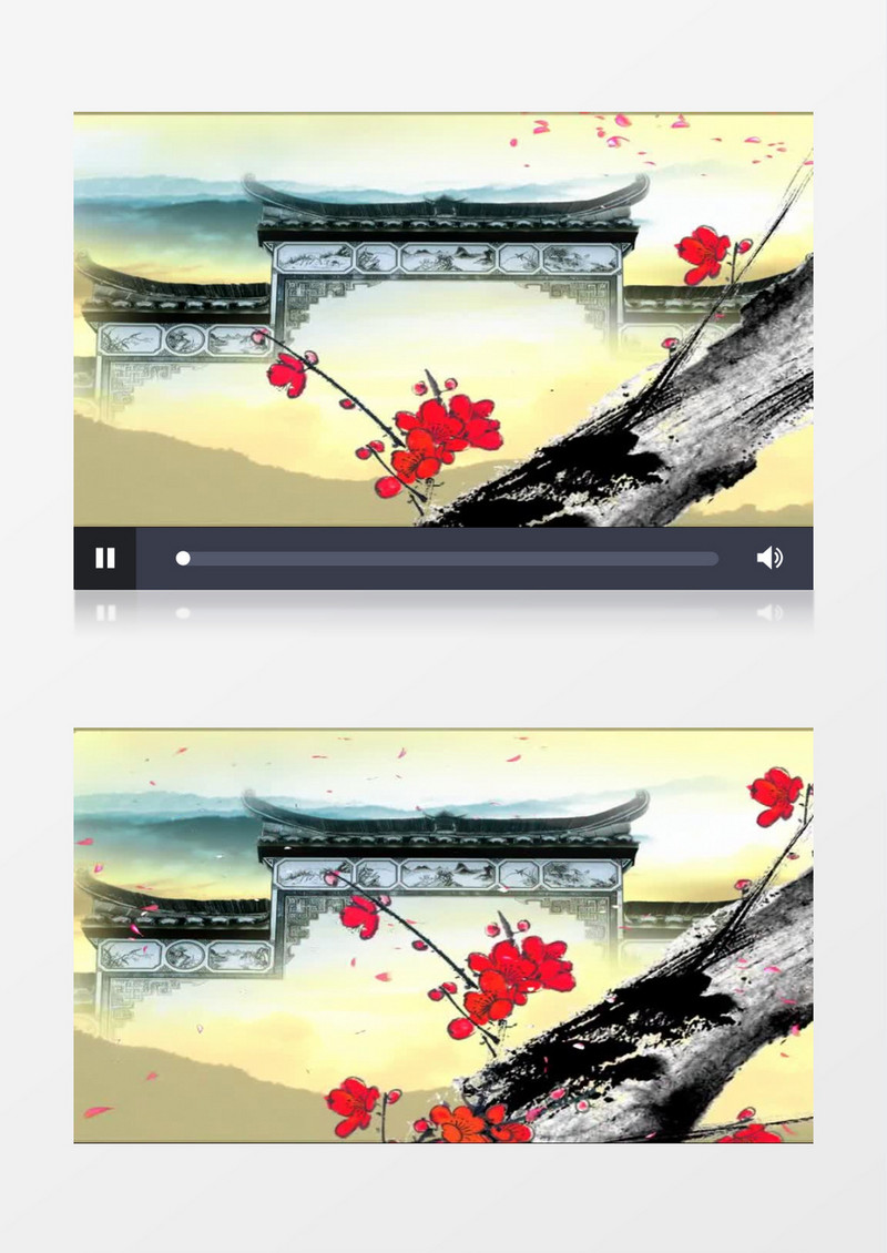 中国风古风韵味梅花视频素材