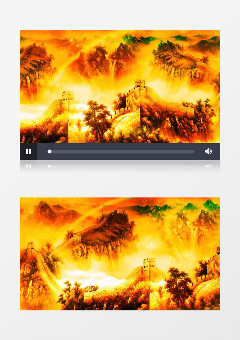 中国风大气磅礴万里长城视频素材