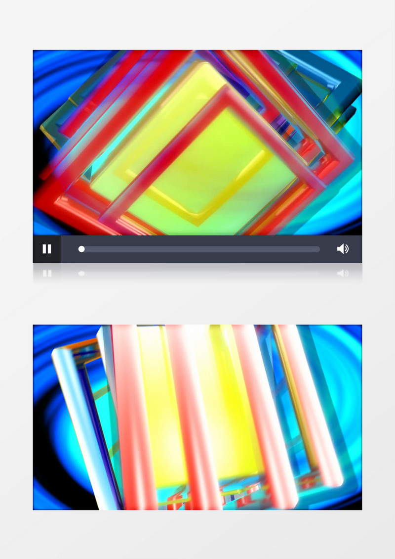 3D效果展示多彩的多个正方体动画视频素材