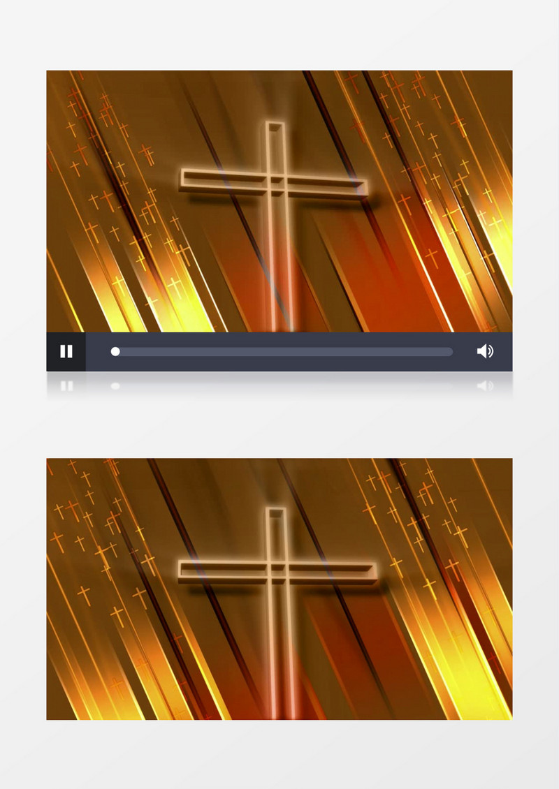 特效制作金色的十字架效果视频素材