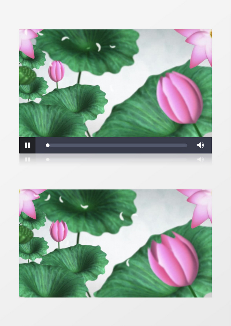 唯美泼墨朦胧飘动流水落花背景视频