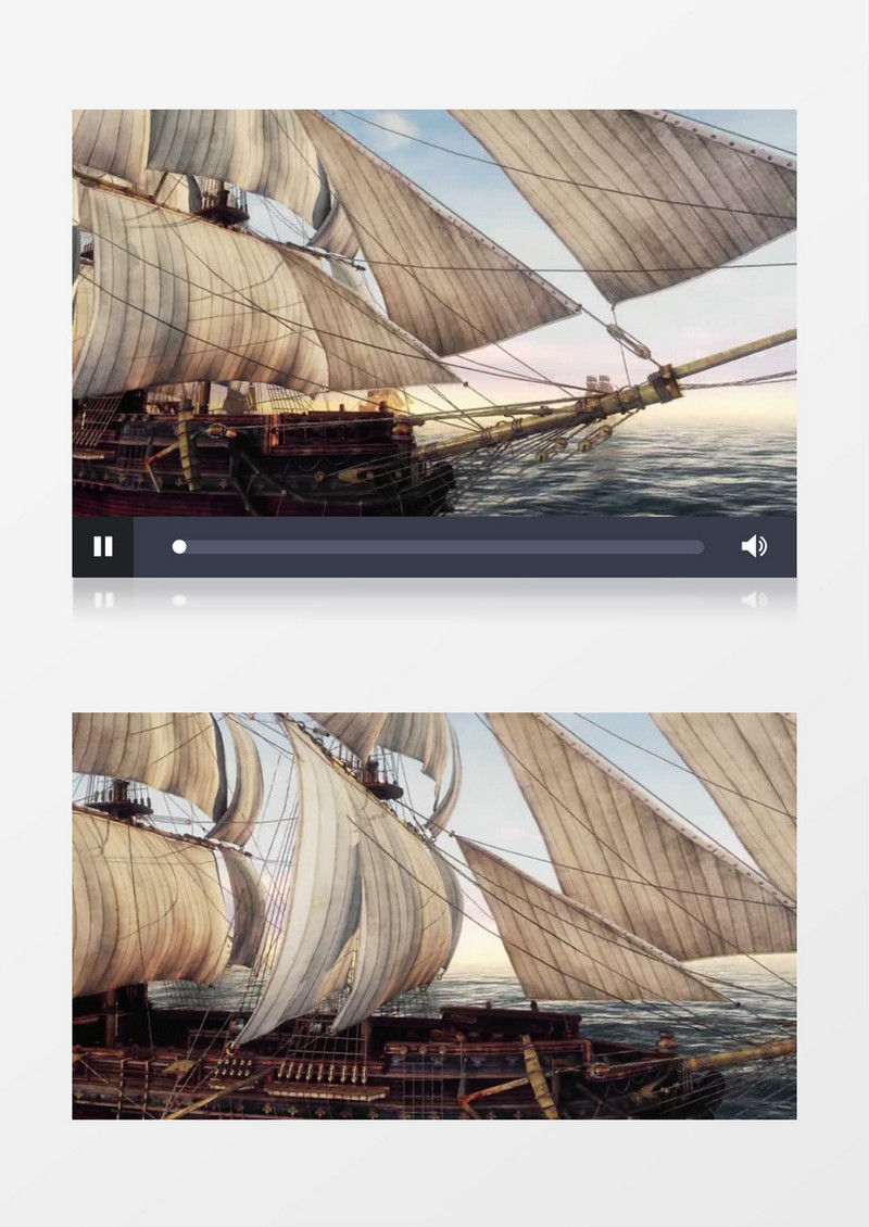 多艘船在波光粼粼一望无际的海面上航行背景视频