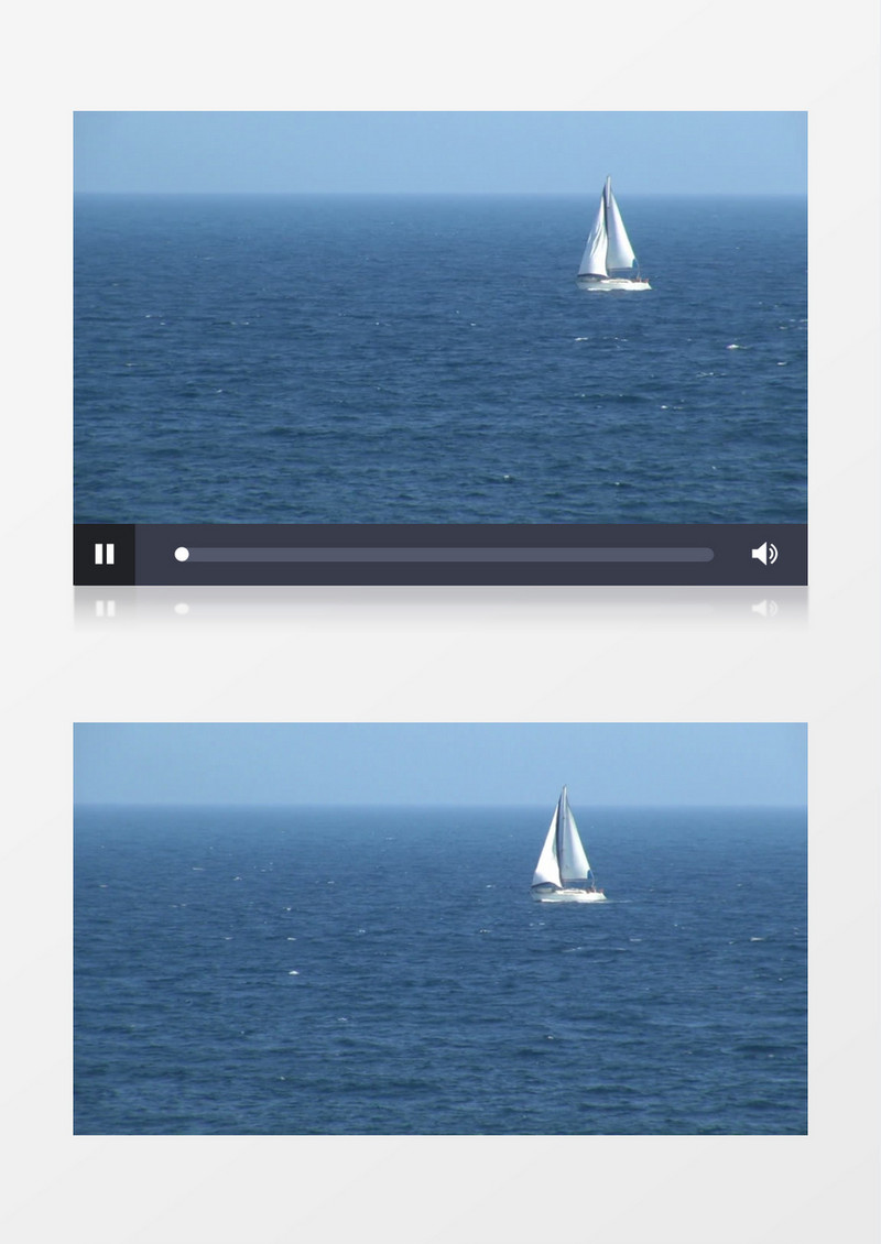 碧波荡漾的海面上飘浮滑行的帆船比赛航海背景视频