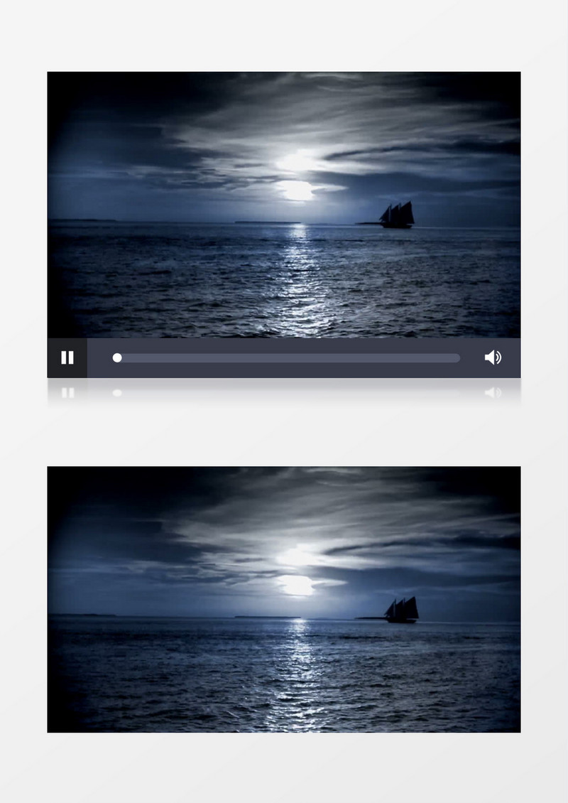 帆船在波光粼粼一望无际的海面行驶背景视频