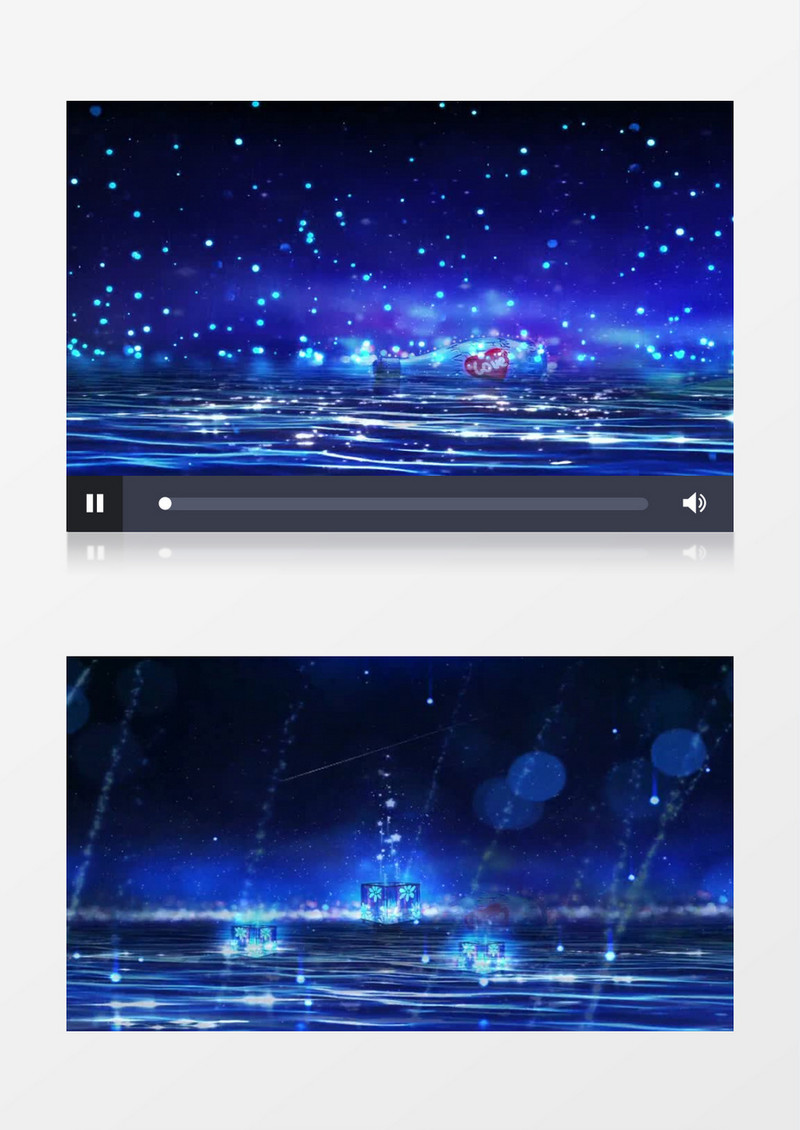 夜晚星空下的河流视频素材