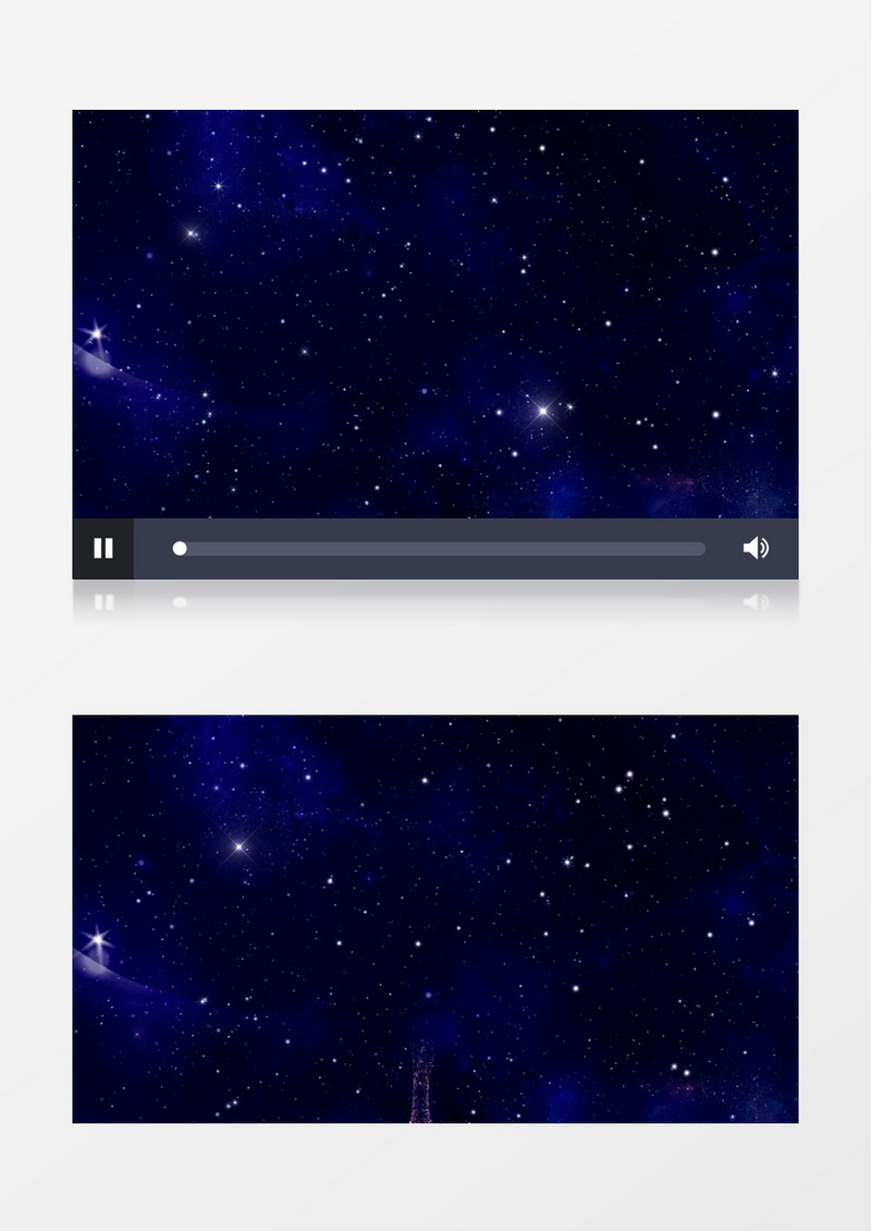 星空下发光树生长视频素材