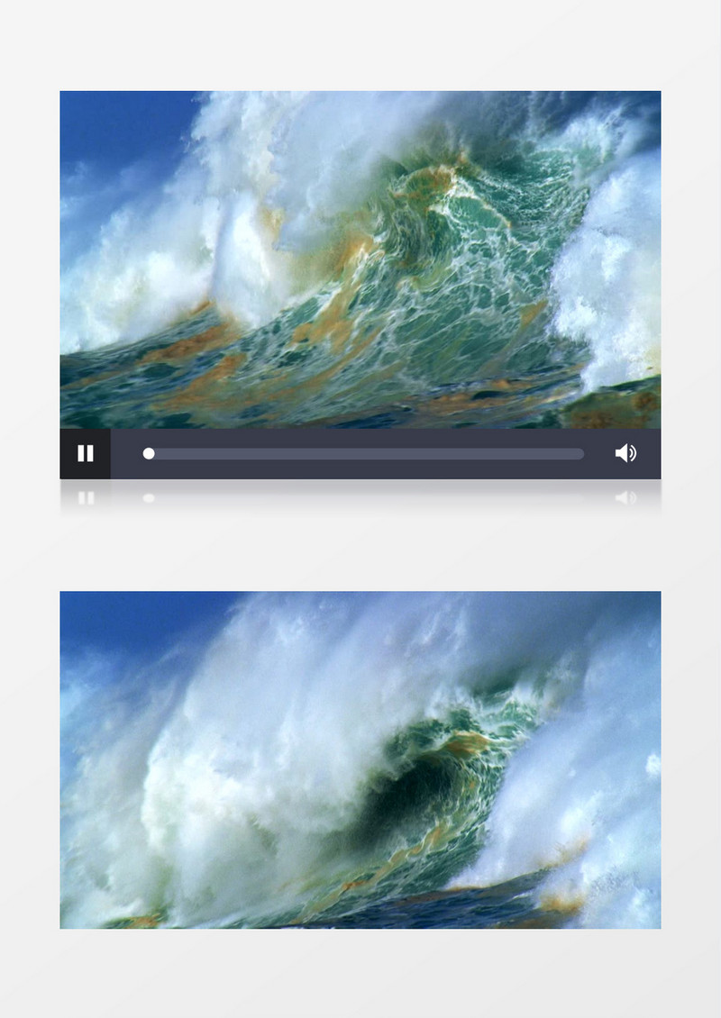 特写海浪翻滚实拍视频