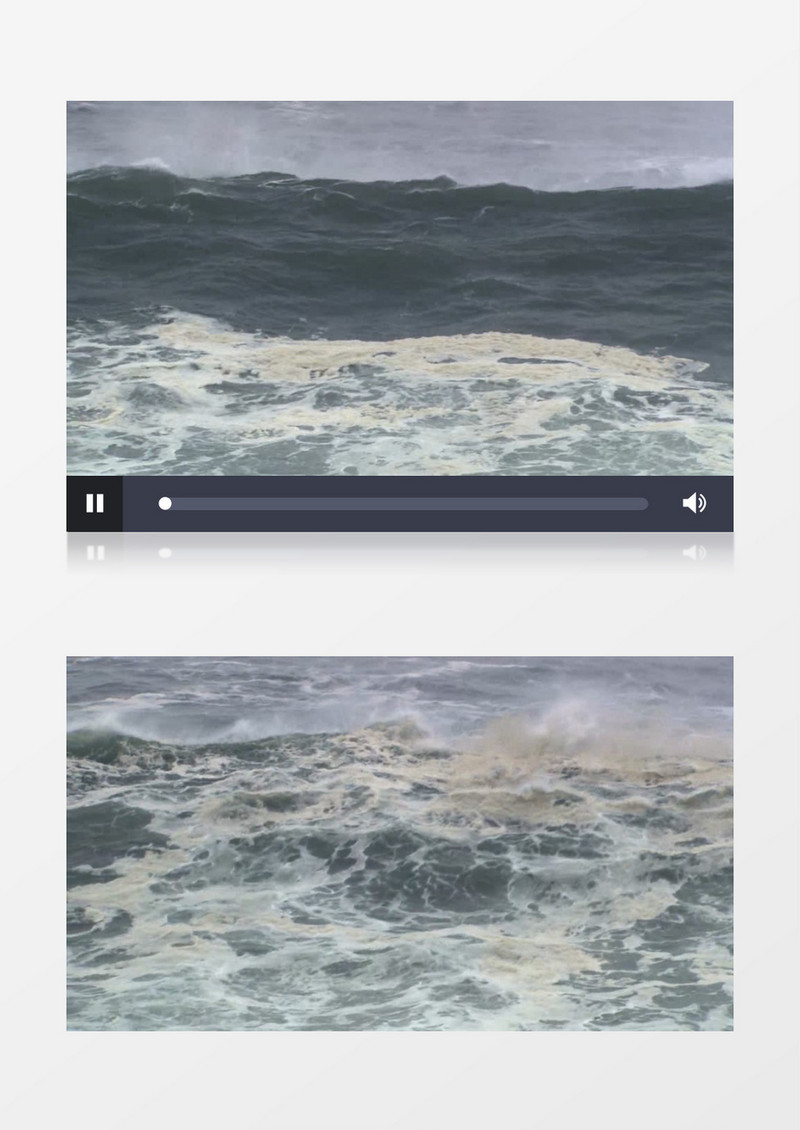 浪花朵朵海浪实拍视频