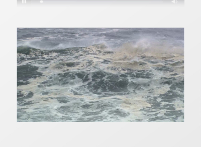 浪花朵朵海浪实拍视频
